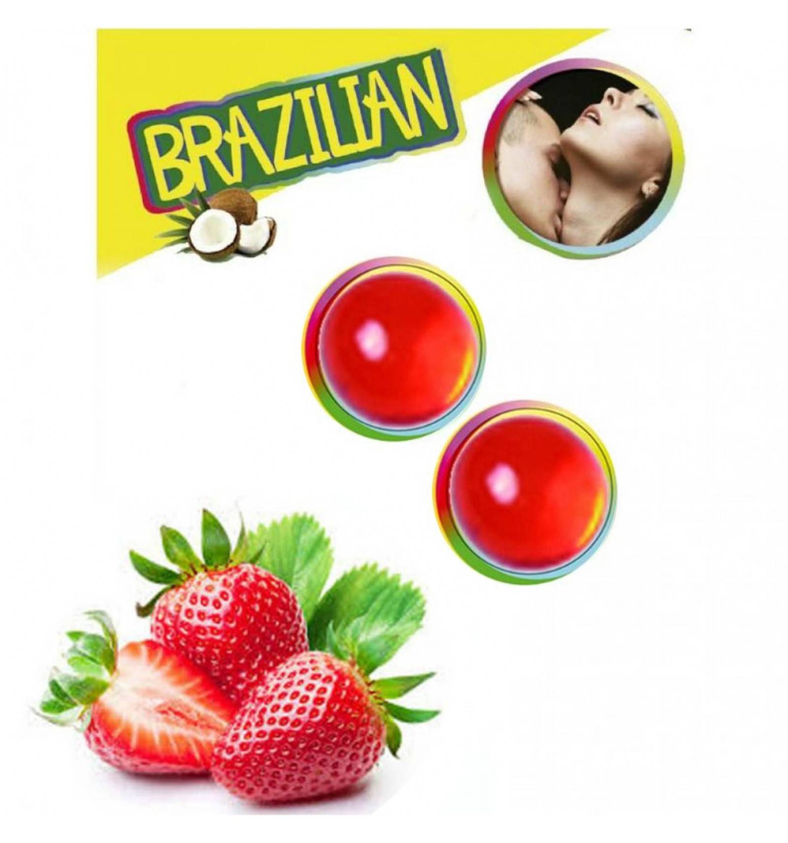 Brazilian Balls - Lubricante con sabor a Fresas