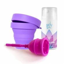 Copa Menstrual Eureka Cup +  Lubricante + Esterilizador plegable