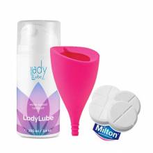 Copa menstrual Lily Cup + Lubricante LadyLube + Pastillas Milton